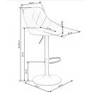 Стул барный HALMAR H101 бежевый/черный
